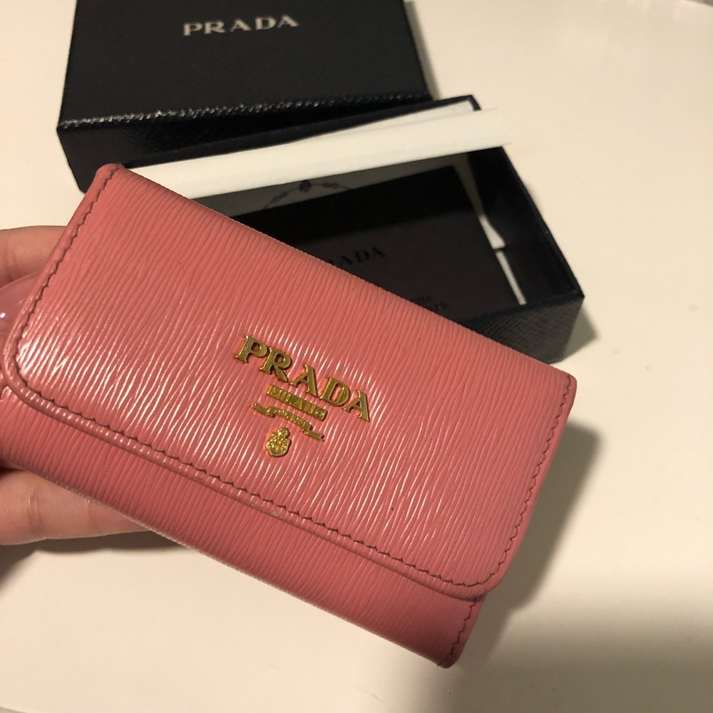 Prada Leather Keyholder Wallet